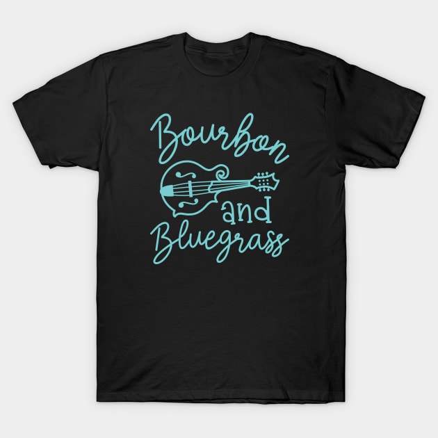 Bourbon and Bluegrass Mandolin T-Shirt by GlimmerDesigns